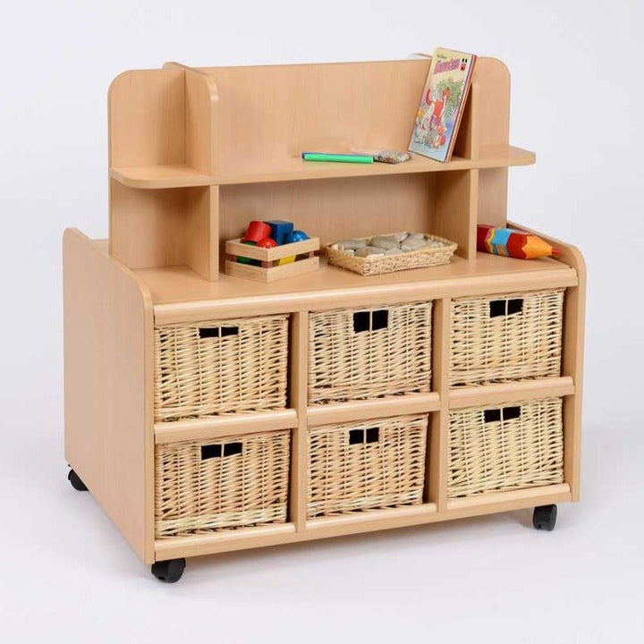 D/S Storage Unit With Display/Mirror & Deep Baskets - EASE