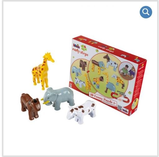 Early Steps - Magnetic animal puzzle, 4 animals/polybag - EASE