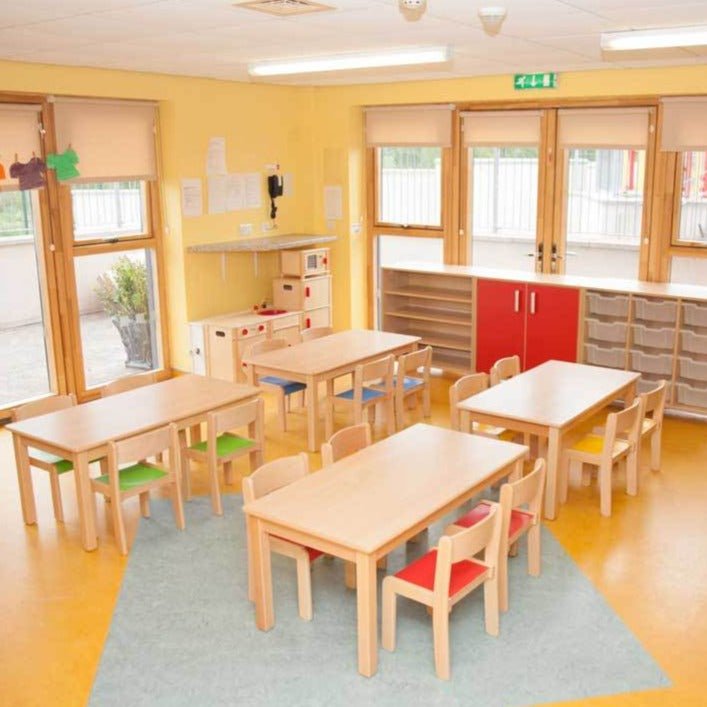 EASE Classroom with Timber chairs - All Heights - EASE