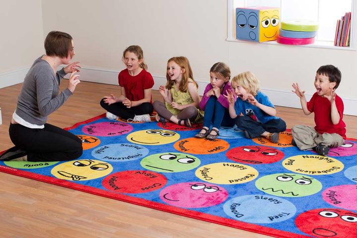 Emotions Faces Interactive Rectangular Rug - EASE