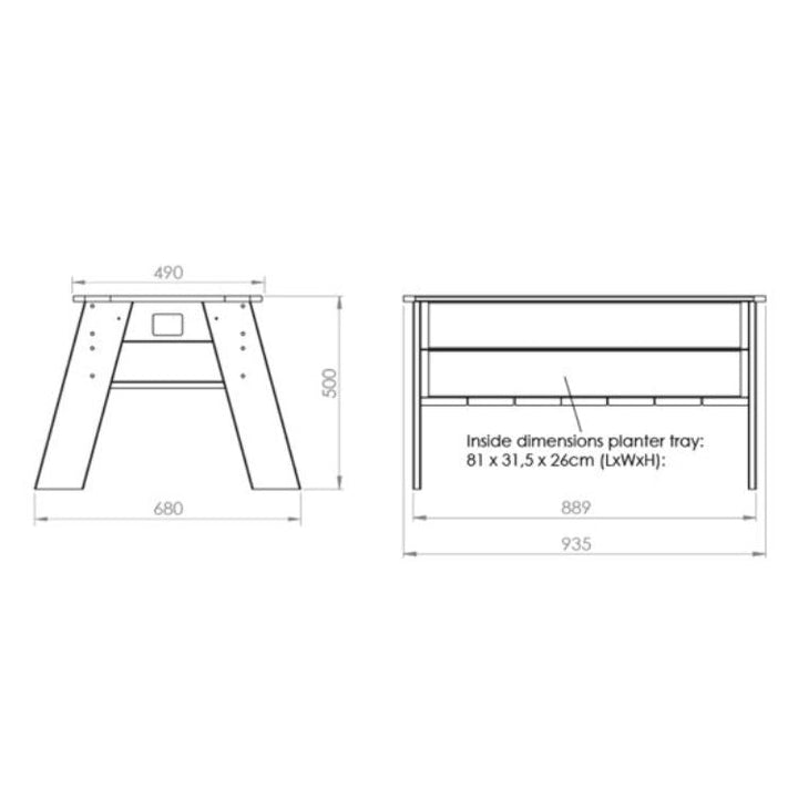 EXIT Aksent Kids Planter Table L - EASE