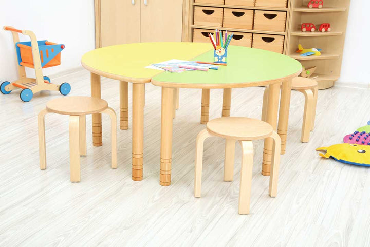 Flexi Half Round Table - 48 - 58cm - All Colours - EASE