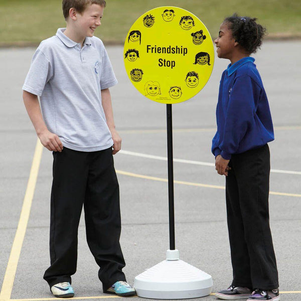 Friendship Stop Playground Sign With Stand - EASE