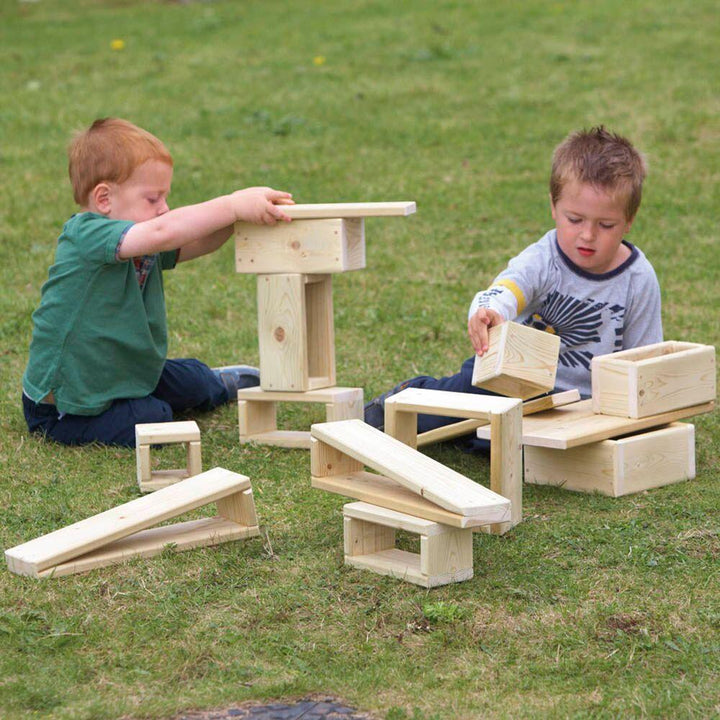 Giant Outdoor Wooden Hollow Blocks 15pk - EASE