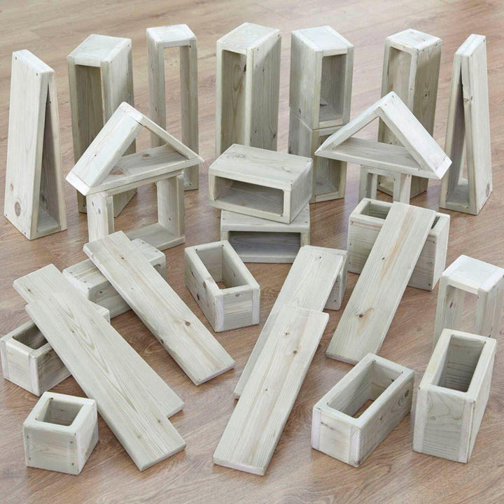 Giant Outdoor Wooden Hollow Blocks 15pk - EASE