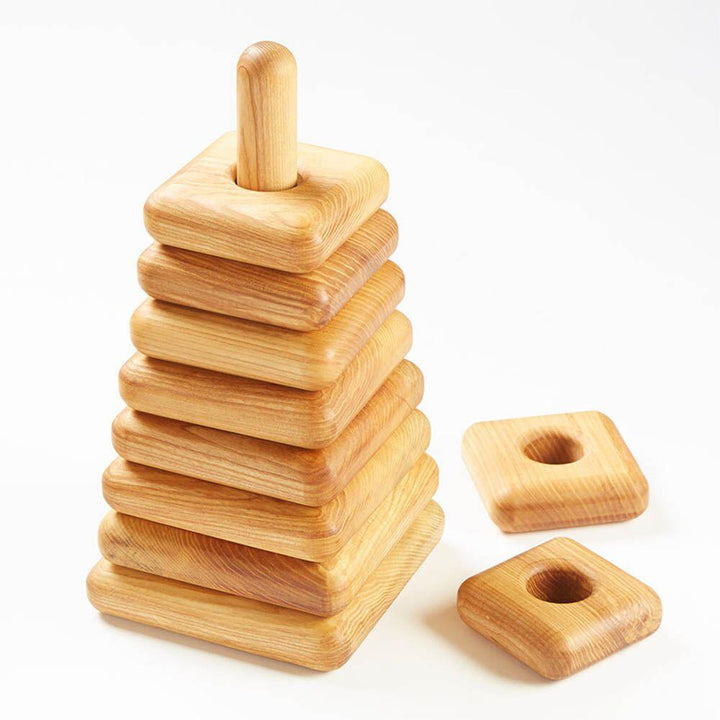 Giant Square Wooden Stacking Pyramid - EASE