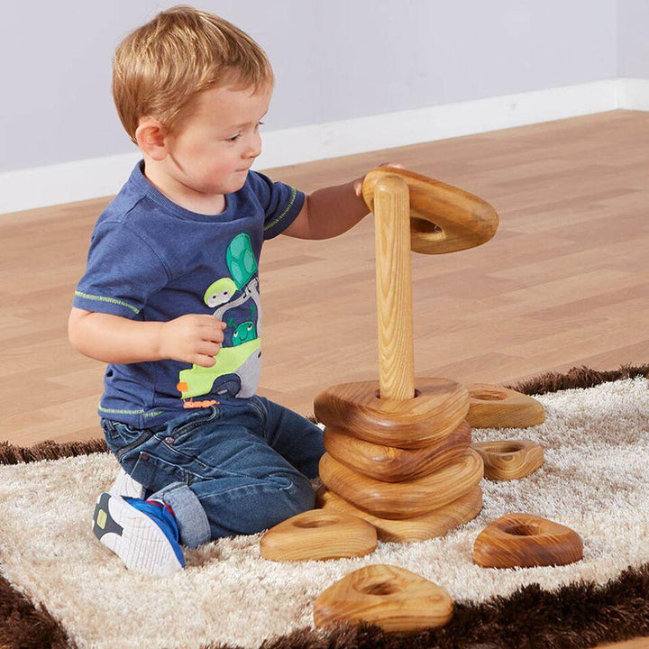 Giant Square Wooden Stacking Pyramid - EASE