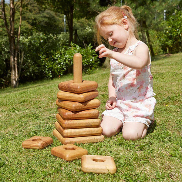 Giant Square Wooden Stacking Pyramid - EASE