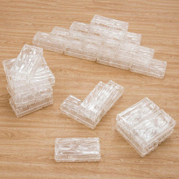 Glacier Effect Clear Plastic Bricks 25pk - EASE