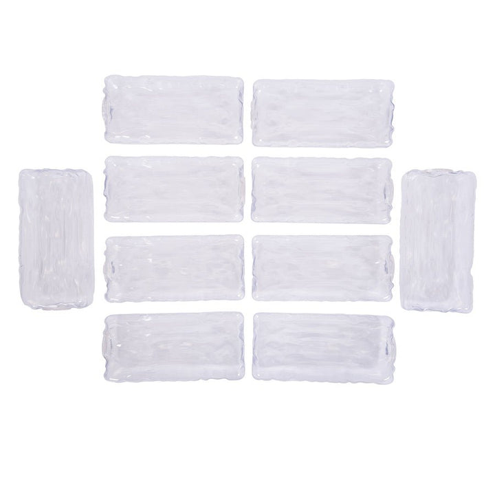 Glacier Effect Clear Plastic Ice Bricks 10pk - EASE