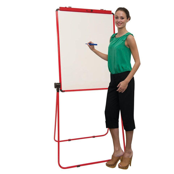 Height Adjustable Drywipe Flipchart Easel Black - EASE