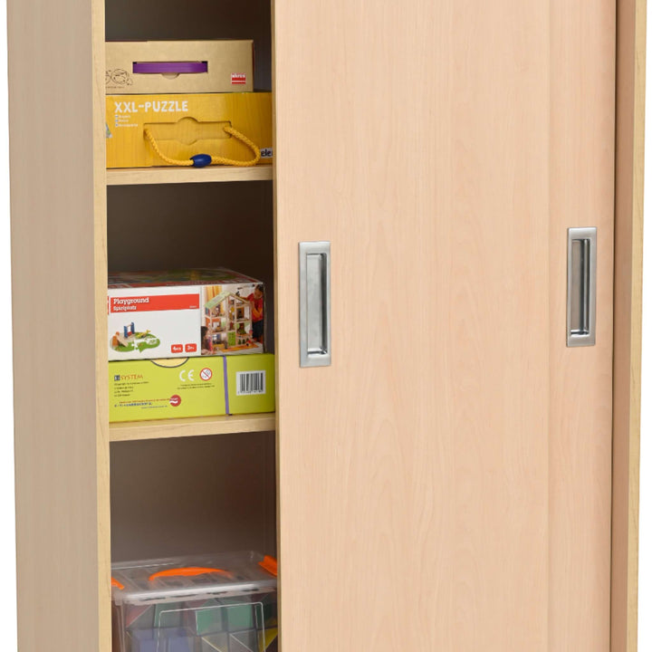 High Cabinet with sliding doors maple - EASE