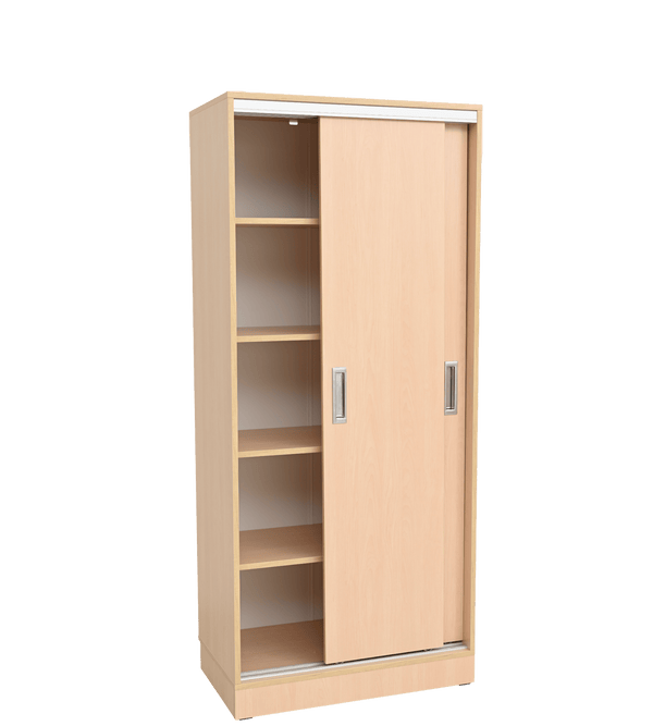 High Cabinet with sliding doors maple - EASE