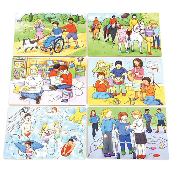 Illustrated Inclusion Jigsaw Puzzle 6pk - EASE