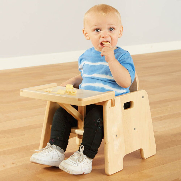 Infant Low Wooden Feeding Chair with Tray - All Sizes - EASE