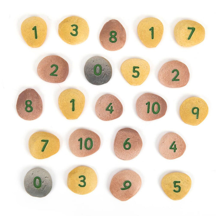 Large Number Pebbles Numbered Stones 0 - 10 22pcs - EASE