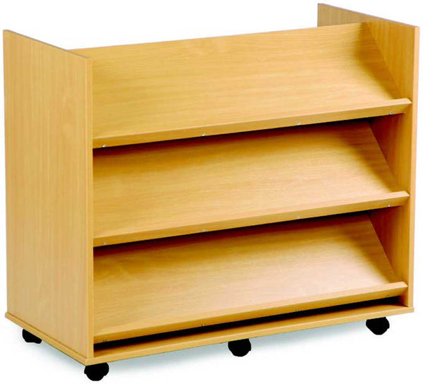 Library Unit w 3 Angled Shelves - EASE