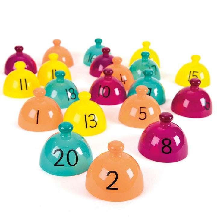 Lightbox Translucent Number Sorting Domes - EASE