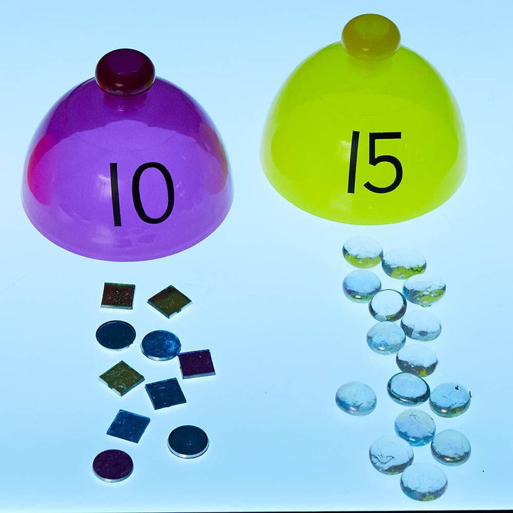 Lightbox Translucent Number Sorting Domes - EASE