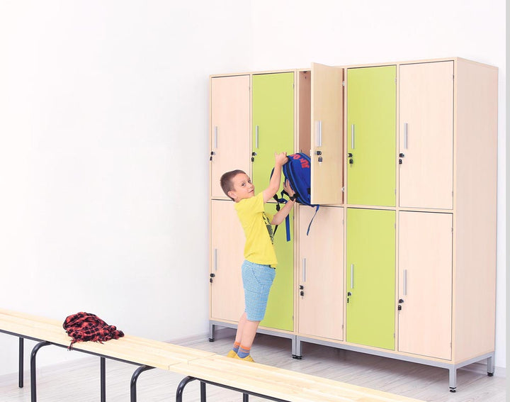 Locker Unit with 6 Metal Shelves with Doors - EASE