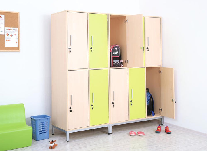 Locker Unit with 6 Metal Shelves with Doors - EASE