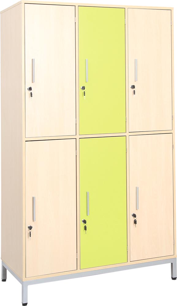 Locker Unit with 6 Metal Shelves with Doors - EASE