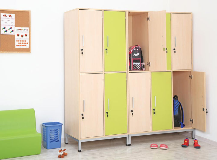 Locker Unit with 6 Metal Shelves with Doors - EASE