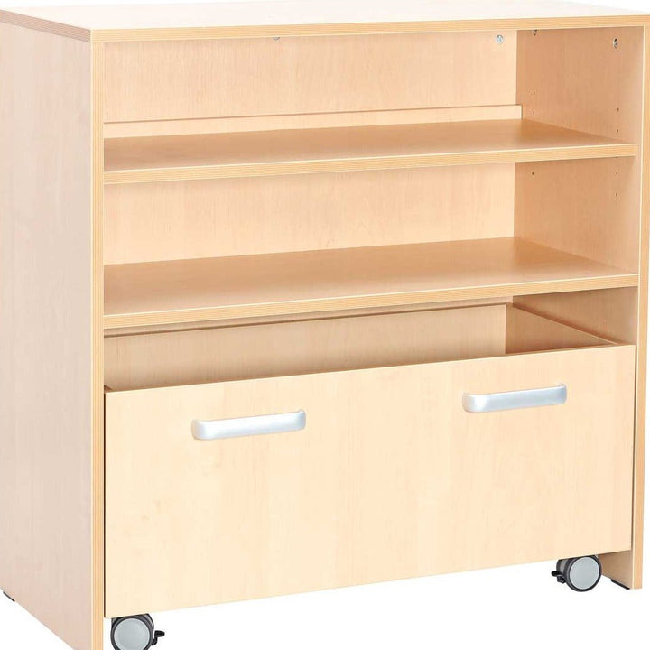 M Cabinet with 1 Shelf and Container with Wheels - EASE