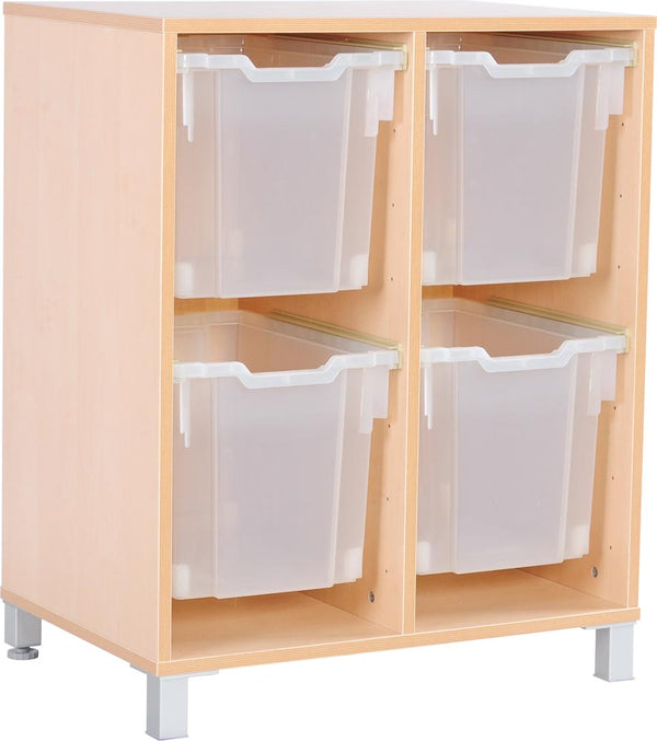 M Cabinets for Plastic Containers 2 Rows with Legs - EASE