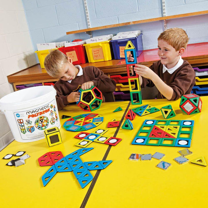 Magnetic Polydron Classroom Set 96pcs - EASE