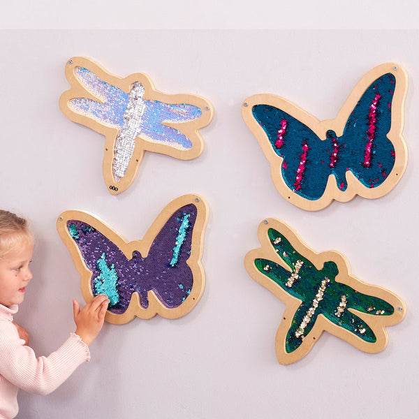 Mark Making Sequin Dragonflies and Butterflies - Pack of 4 - EASE