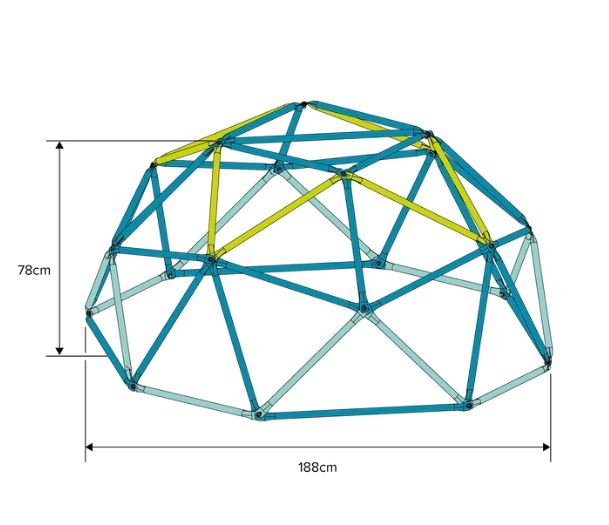 Metal Climbing Dome with Sandpit - EASE