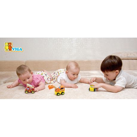 Mini wooden toy cars, 6 pcs - EASE