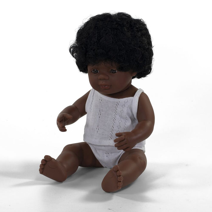 Miniland Hard Bodied Multicultural Dolls African Girl - EASE