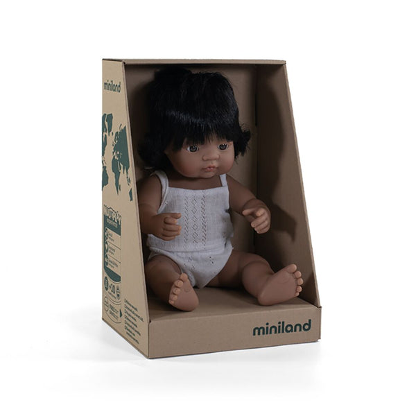 Miniland Hard Bodied Multicultural Dolls Latin American Girl - EASE