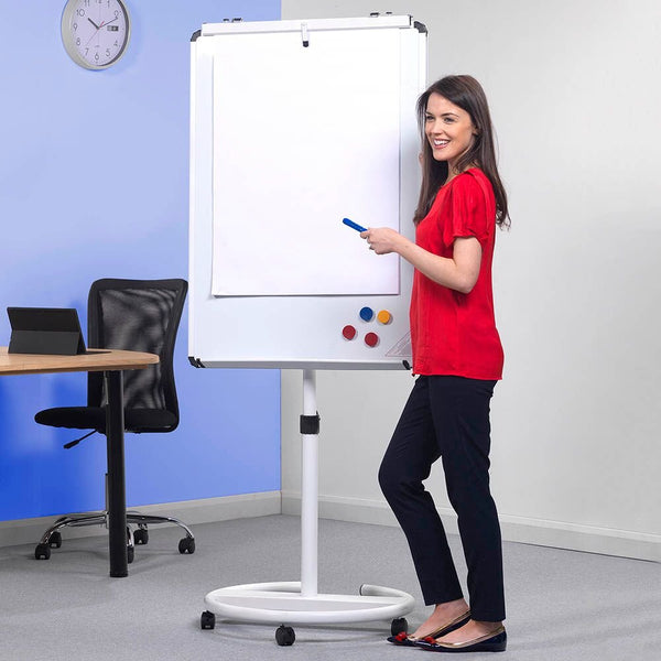 Mobile Presentation Whiteboard and Flipchart Black - EASE