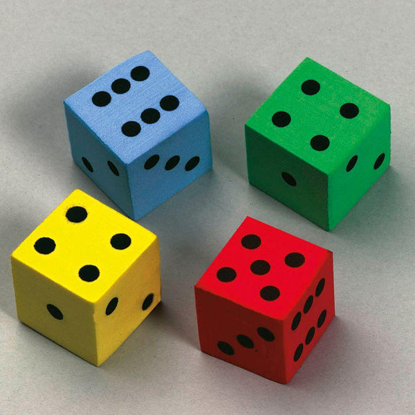 Multi Coloured Foam Silent Dice Class Set - EASE