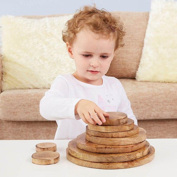 Natural Wooden Stacking Discs - EASE