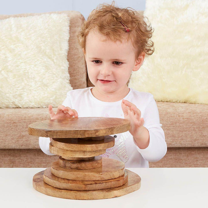 Natural Wooden Stacking Discs - EASE