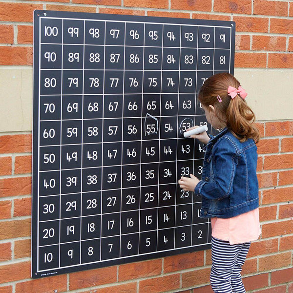 Outdoor Descending Hundred Square Chalkboard - EASE