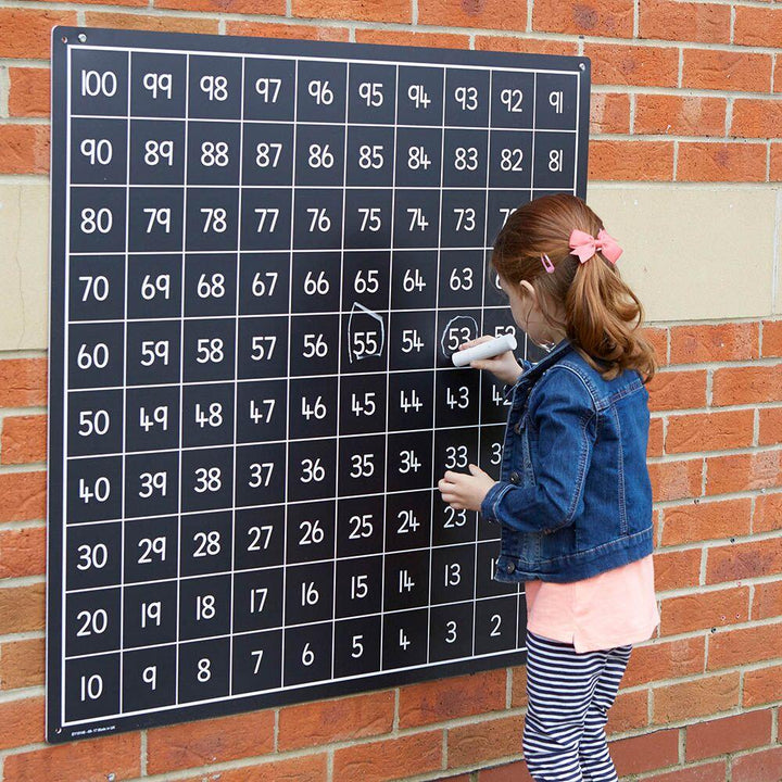 Outdoor Descending Hundred Square Chalkboard - EASE