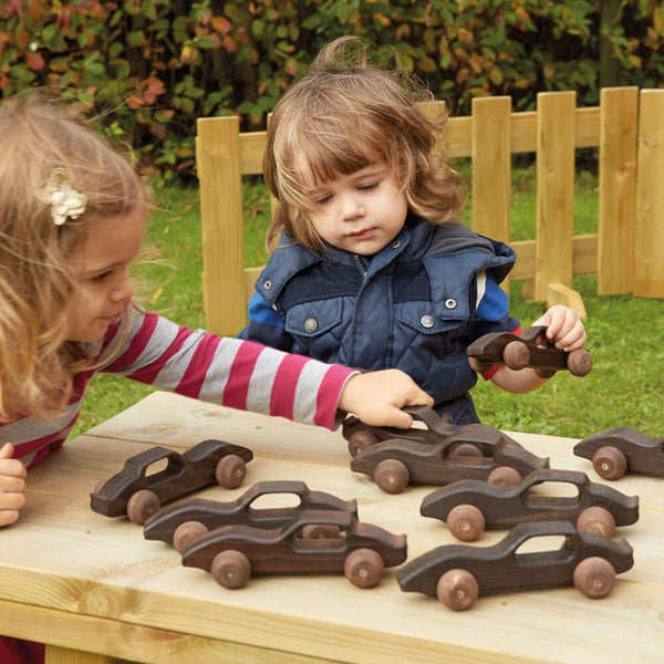 Outdoor Wooden Racing Cars 10pk - EASE