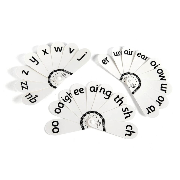 Phase 3 Letter Fans - 3 Set Of 6 - EASE