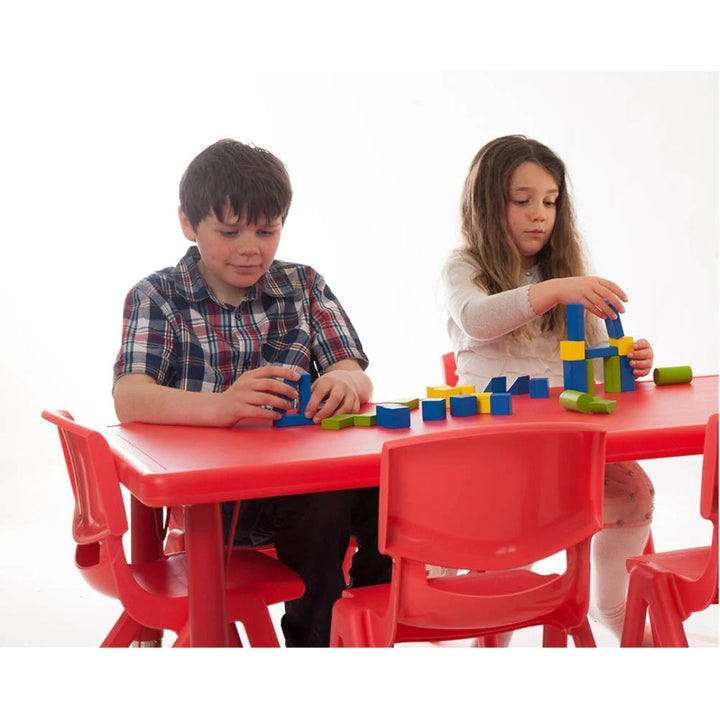 Polyethylene Rectangular Table and 4 x 30cm Chairs - EASE