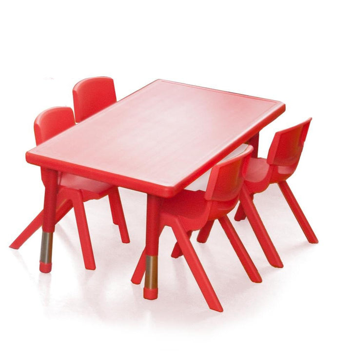 Polyethylene Rectangular Table and 4 x 30cm Chairs - EASE