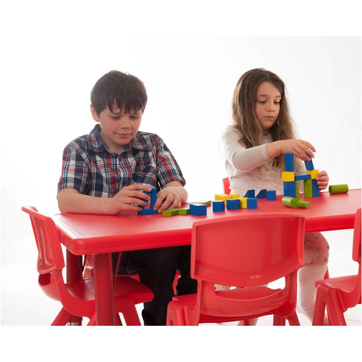 Polyethylene Rectangular Table and 4 x 35cm Chairs - EASE