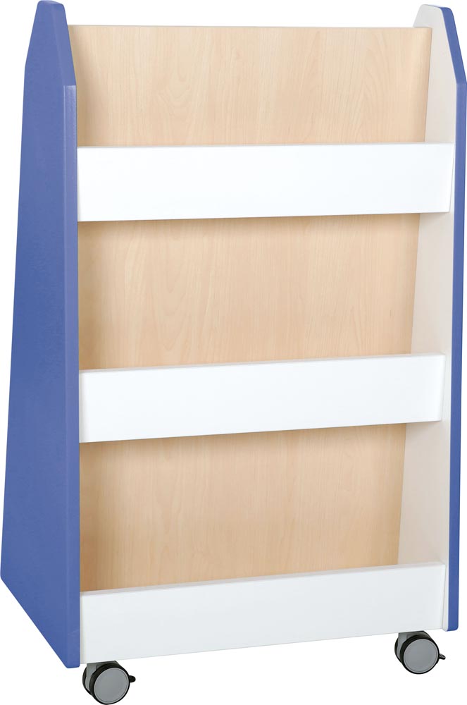 Quadro - doublesided library stand - blue - EASE