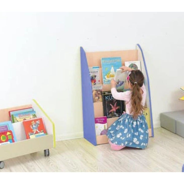 Quadro - one - sided library stand - blue - EASE