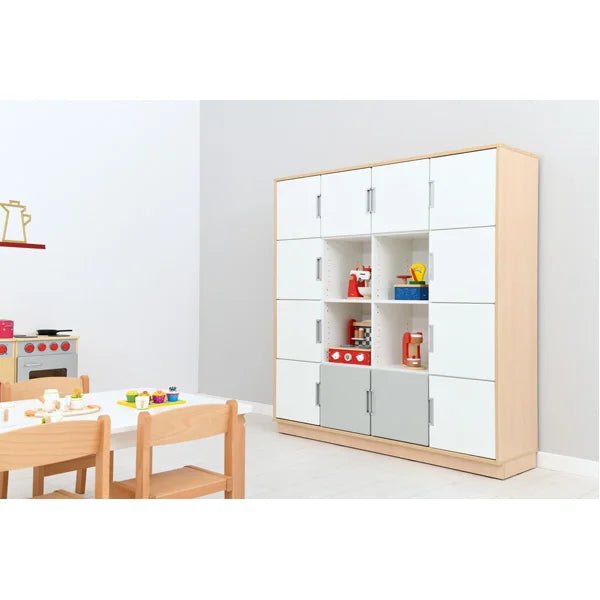 Quadro - XL cabinet with 3 partitions and 3 shelves - maple - EASE