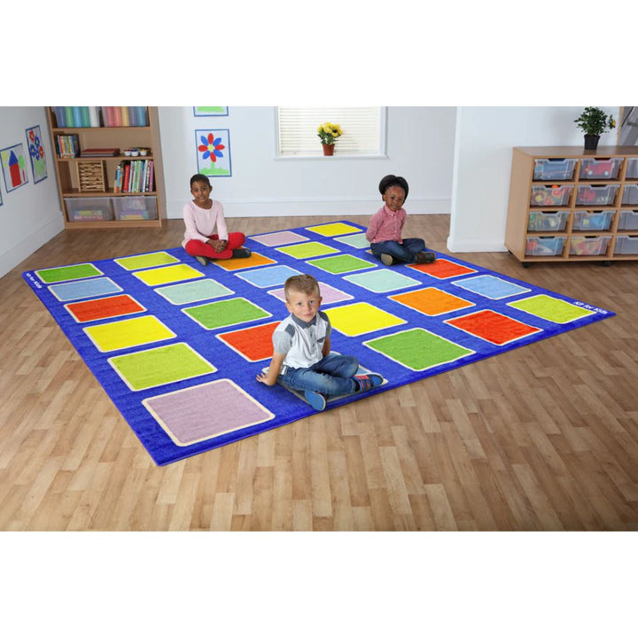 Rainbow Squares Large Placement Carpet - EASE